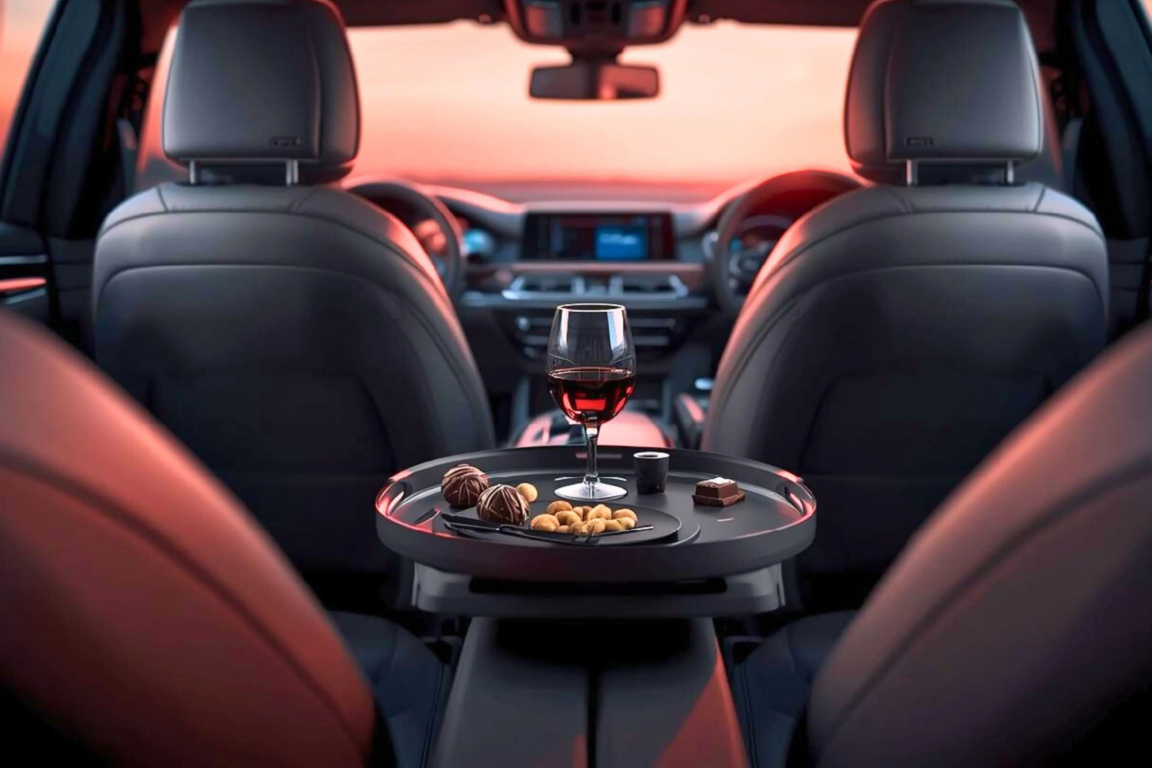 Extras und Zusatzleistungen im Fahrservice – Getränkeservice im Fahrzeug