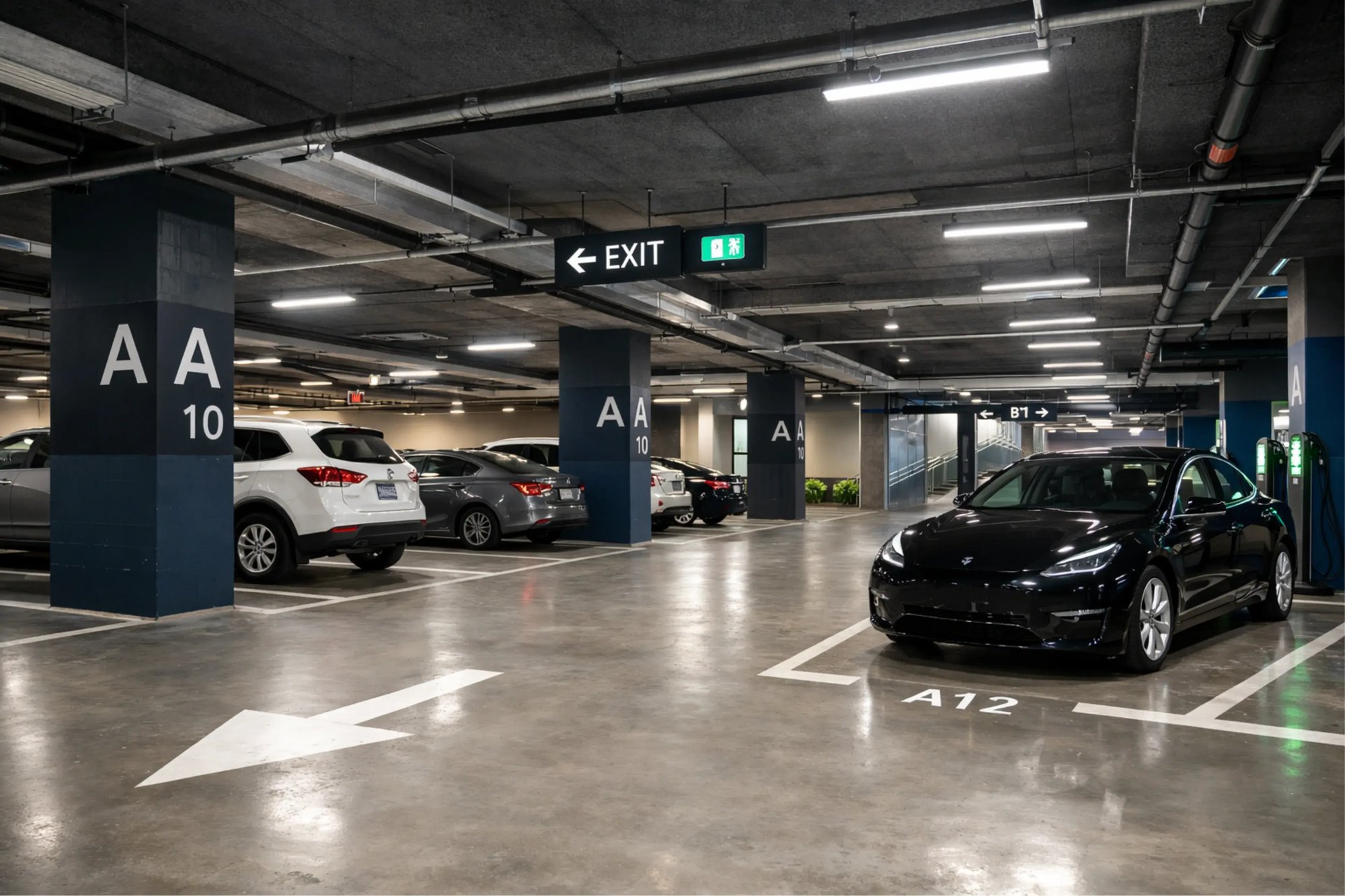 Moderne Indoor Parkservicehalle